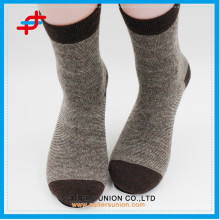 Lã angorá café com novo estilo com tricô na cor creme, meias casuais quentes personalizadas com logotipo